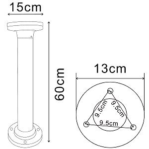 Уличный наземный светильник Arte Lamp Amsterdam A1212PA-1BK