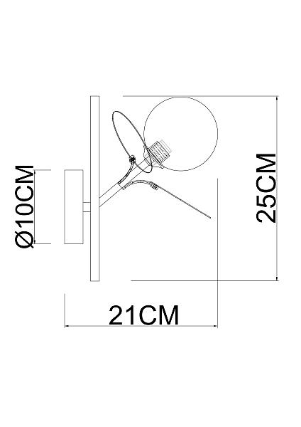 Настенное бра Arte Lamp Peacock A1369AP-1SG