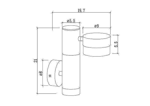 Уличный настенный светильник Arte Lamp Budapest A2362AL-2BK