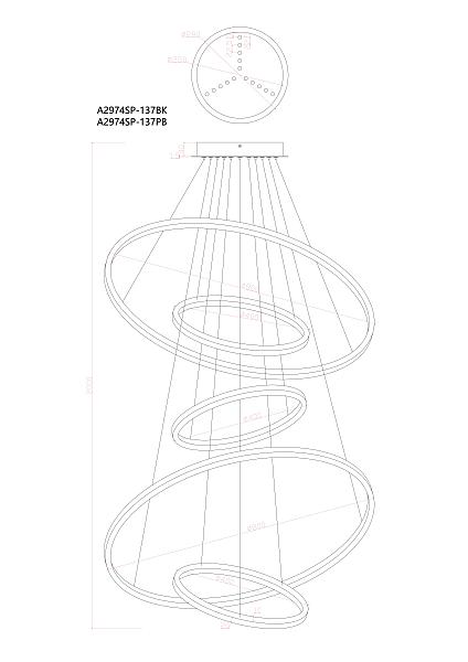 Подвесная люстра Arte Lamp Arcane A2974SP-137BK