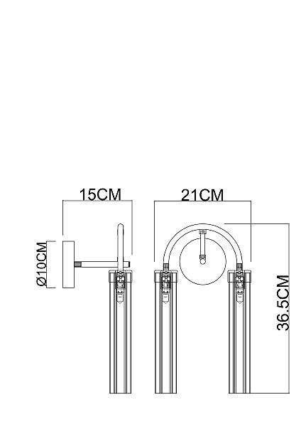 Настенное бра Arte Lamp Borgia A4088AP-2AB