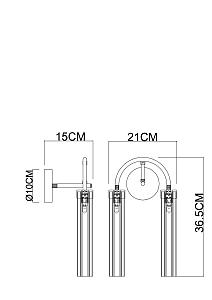 Настенное бра Arte Lamp Borgia A4088AP-2AB