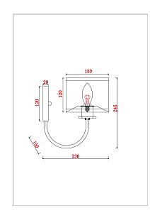 Настенное бра Arte Lamp Attore A4092AP-1CC