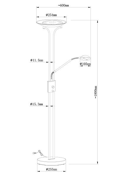 Торшер Arte Lamp Duetto A4329PN-2SS