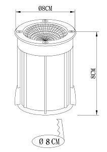 Уличный встраиваемый Arte Lamp Piazza A6205IN-1SS