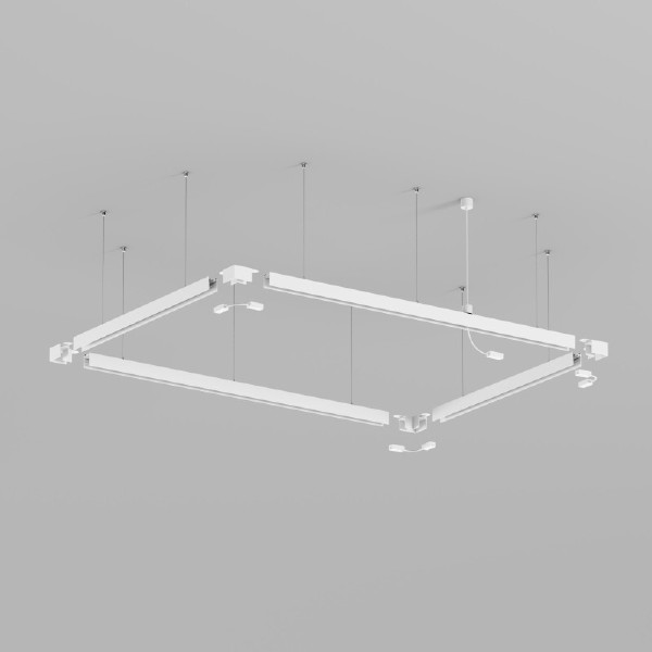 Подвод питания для подвесного монтажа трека SMART BASE, АС 220-240V, IP20, 5м Denkirs SMART BASE TR2124-WH