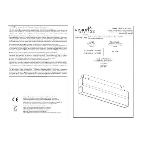 Трековый светильник iLEDEX TECHNICAL VISION48/22 4822-004-L300-12W-110DG-3000K-BK