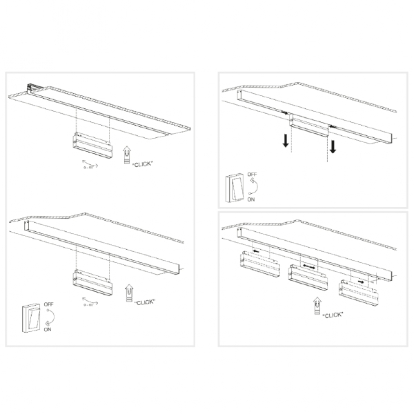 Трековый светильник iLEDEX TECHNICAL VISION48/22 4822-004-L300-12W-110DG-3000K-BK