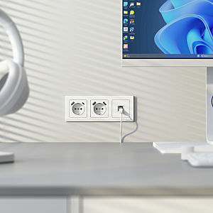 Розетка Werkel W1171761/ Розетка с заземлением, шторками и USB тип A+C (белый матовый)